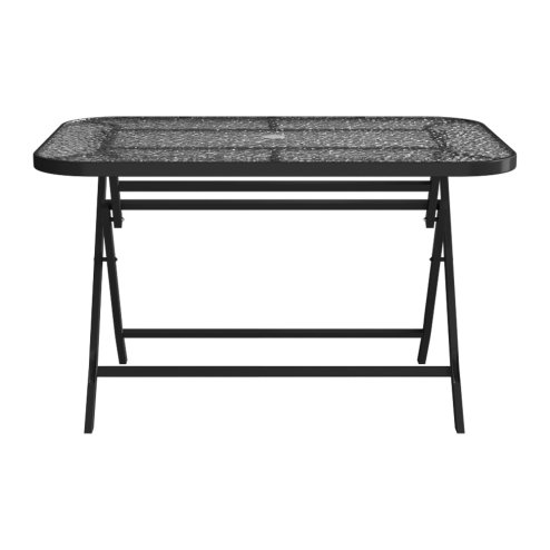 120x80cm Outdoor Folding Table with Umbrella Hole