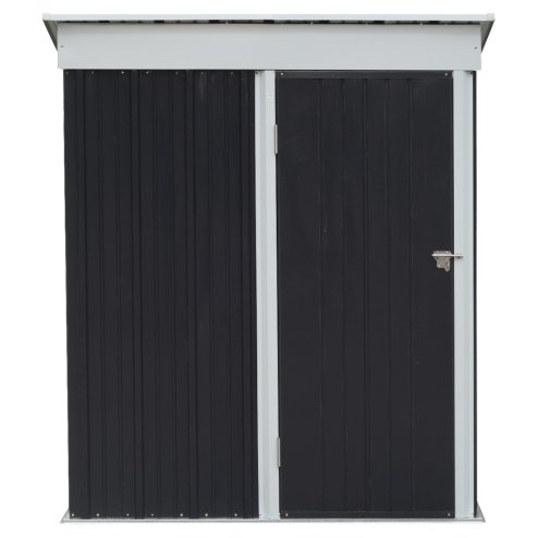Living and Home 3x5FT Outdoor Metal Garden Storage Shed with Shelves