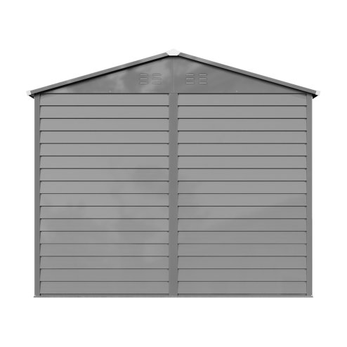 Living and Home 8.1x5.7FT Metal Apex Roof Garden Tool Shed, Grey