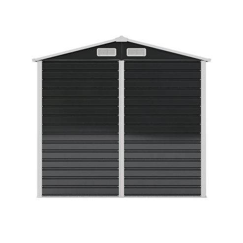 Living and Home 4X7FT Outdoor Metal Garden Storage Shed, Charcoal Black