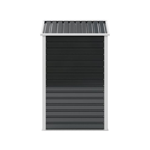 Living and Home 4X7FT Outdoor Metal Garden Storage Shed, Charcoal Black