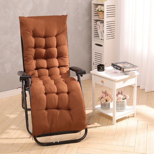 Living and Home Brown Garden Bench Cushion Non-slip Sun Lounger Cushion for Garden Patio