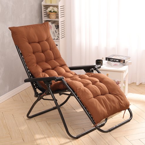 Living and Home Brown Garden Bench Cushion Non-slip Sun Lounger Cushion for Garden Patio