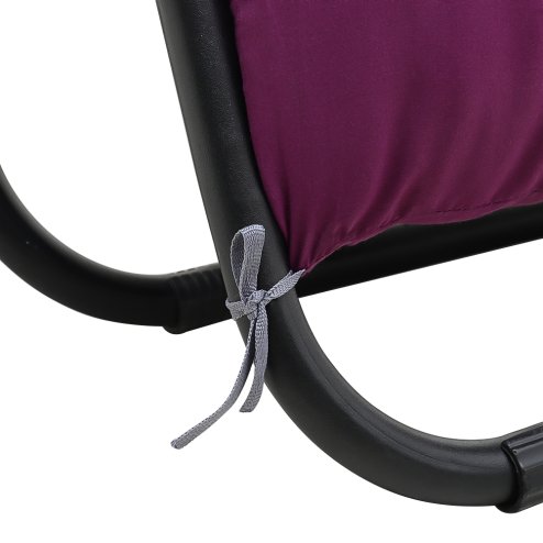 Living and Home Non-slip Sun Lounger Cushion for Garden Patio Purple, 160cm(W) x 50cm(D)