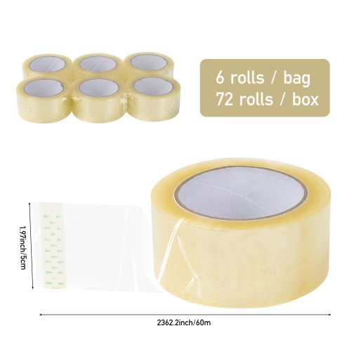 Living and Home 6 Rolls Transparent Packaging Tapes