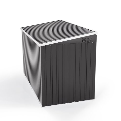 Living and Home 7 x 3 ft Outdoor Lockable Steel Garden Metal Junk/Bike Storage Shed, Anthracite