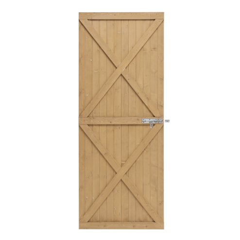Living and Home Garden Flat Top Pine Wood Gate Kit, 79cm W X 183cm H
