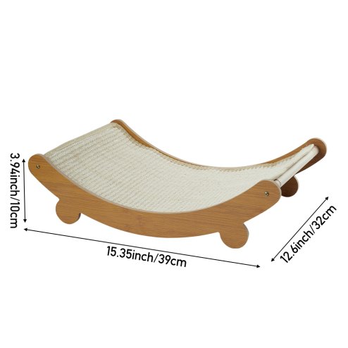 Living and Home Sisal Cat Scratcher Bed, 39cm W x 32cm D x 10cm H