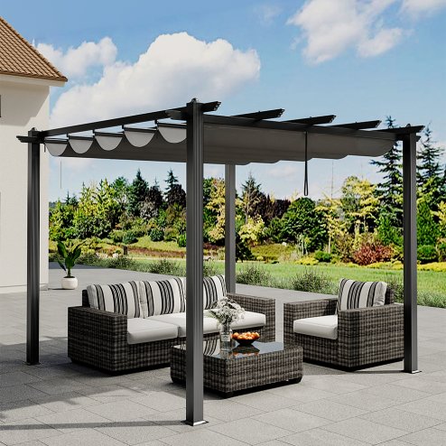 Living and Home 3x3M Aluminum Pergola for Patio Deck