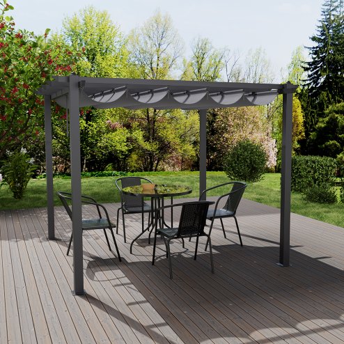 3x3M Aluminum Patio Pergola with Canopy