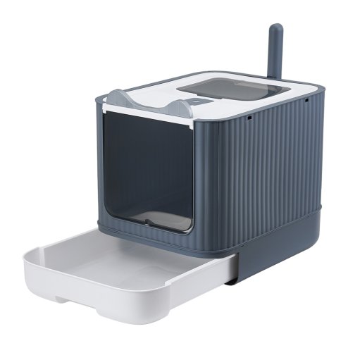 Living and Home Large Cat Litter Box with UV Sterilizer Lamp, 34.5 cm W x 44.5 cm D x 36.5 cm H