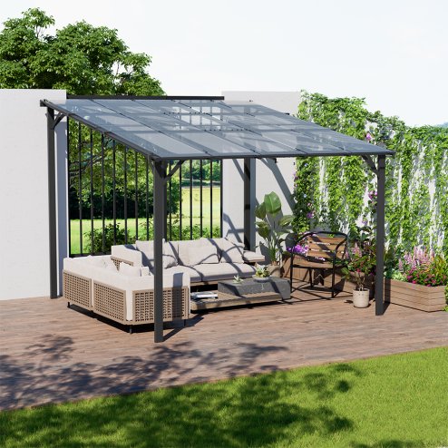 Living and Home Wall-Mounted Canopy 300cm W x 250cm H