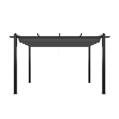 Living and Home 13x10ft Aluminium Pergola with Retractable Roof