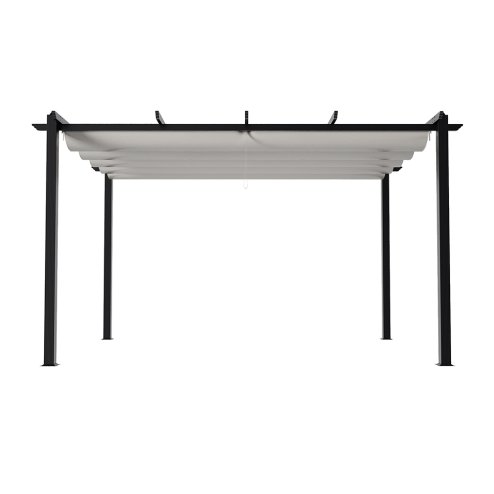 Living and Home 13x10ft Aluminium Pergola with Retractable Roof