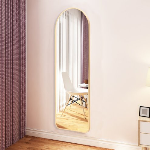 Living and Home Gold Arch Full Length Wall Mirror, 40cm W x 120cm H
