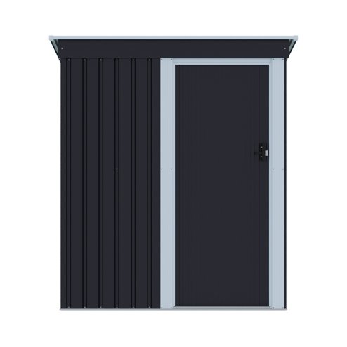 Living and Home 5.38 x 2.89FT Outdoor Metal Storage Shed with Lockable Door