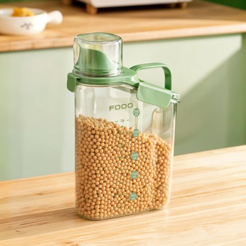 Living and Home 2.8L Transparent Airtight Food Storage Container with Measuring Cup