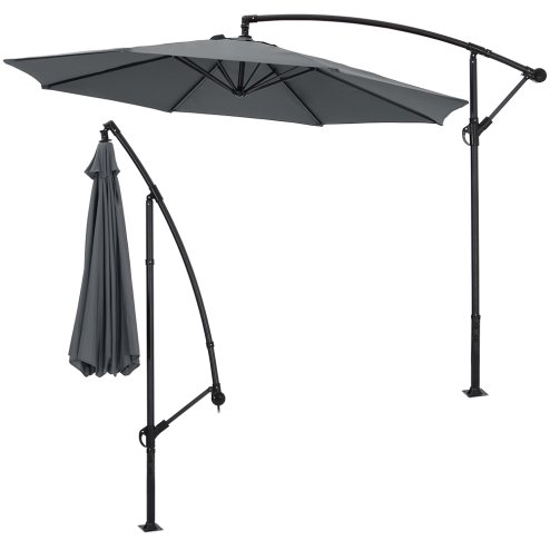 Living and Home 3m Cantilever Garden Parasol with Crank Handle