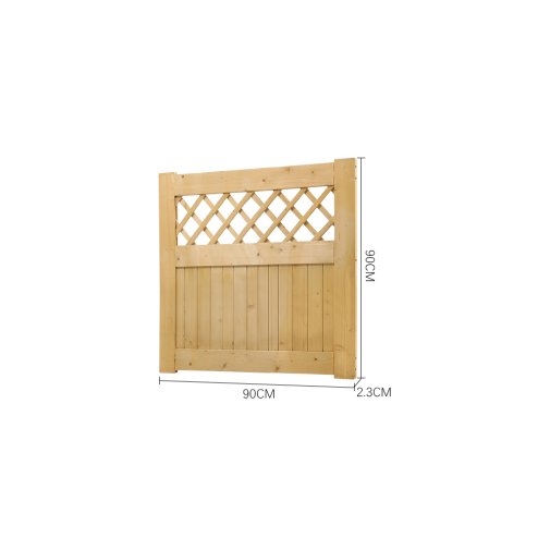 Living and Home 90x90cm Rhombus Garden Wood Fence Gate in Natural Color