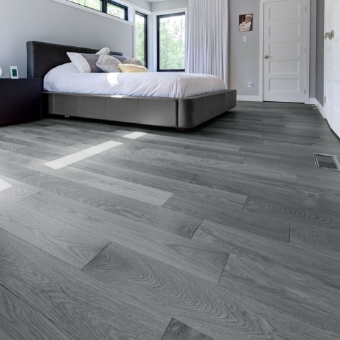 Living and Home 36pcs Rustic Style Self Adhesive Wood Plank PVC Flooring, Grey
