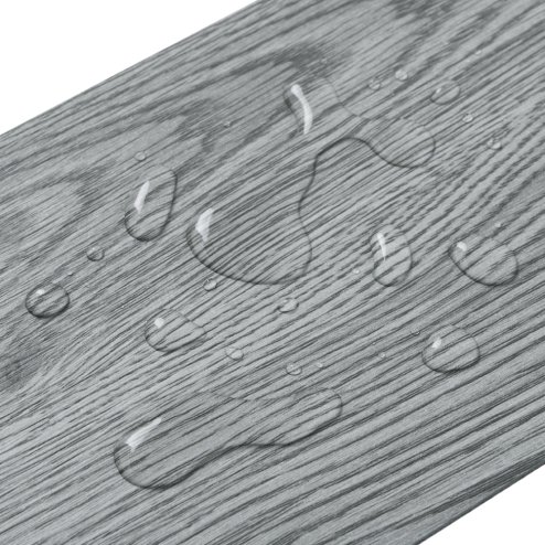 Living and Home 36pcs Rustic Style Self Adhesive Wood Plank PVC Flooring, Grey