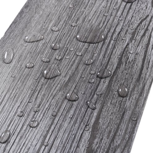 Living and Home 36pcs Rustic Lifelike Wood Grain Self-adhesive PVC Flooring, Dark Grey