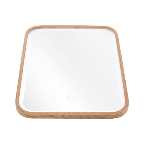 Living and Home Wall-Mounted Bathroom Adjustable LED Vanity Mirror with Demister