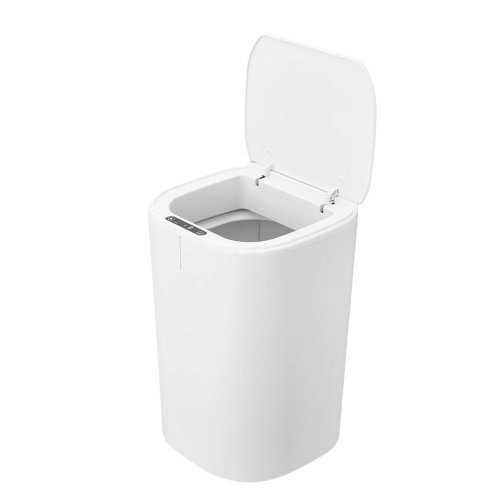 Living and Home 16L Automatic Touchless Motion Sensor Rubbish Bin with Removable Inner Bucket and Soft-Close Lid, White