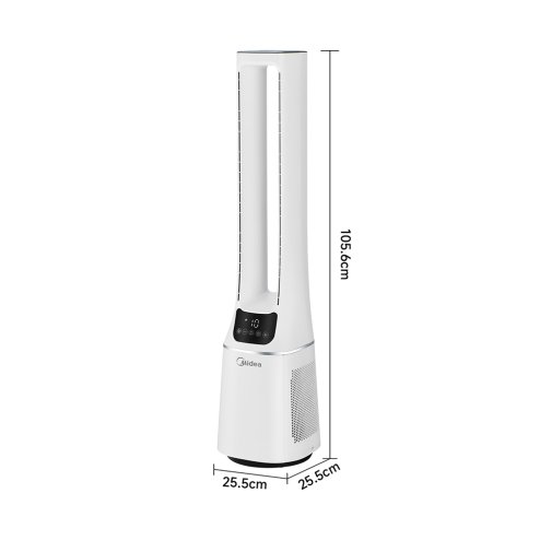 2-in-1 Air Cool & Purify Bladeless Fan, White