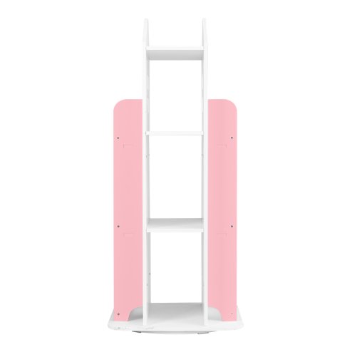 Living and Home Kids' House Frame Rotating Bookshelf in Pink
