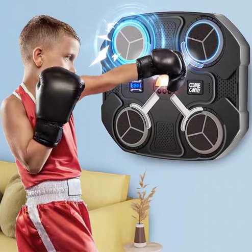 Living and Home 4-Target Music Boxing Machine with LED Light For Kids