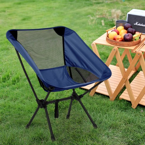 Living and Home Outdoor High-Back Moon Chair, Breathable Portable Folding Camping Chair