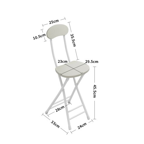 Living and Home 70cm Folding Dining Table and 4 Chairs Space Saving Kitchen Table Chairs Set