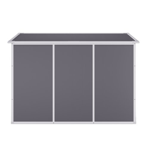 Living and Home 8x4FT Outdoor Plastic Garden Storage Shed, Grey