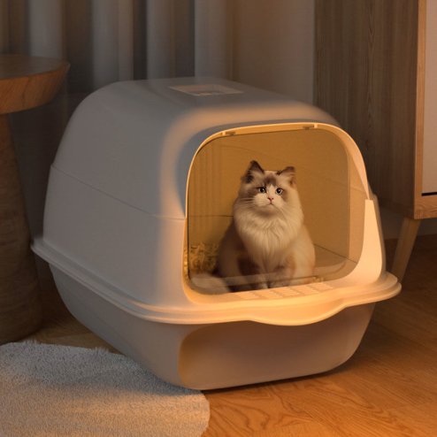 Living and Home Detachable Cat Litter Box with Scoop