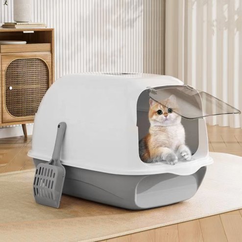 Living and Home Detachable Cat Litter Box with Scoop