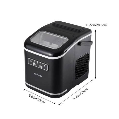 Living and Home 1.4L Water Tank Portable Ice Maker Machine with Handle, Ice Scoop