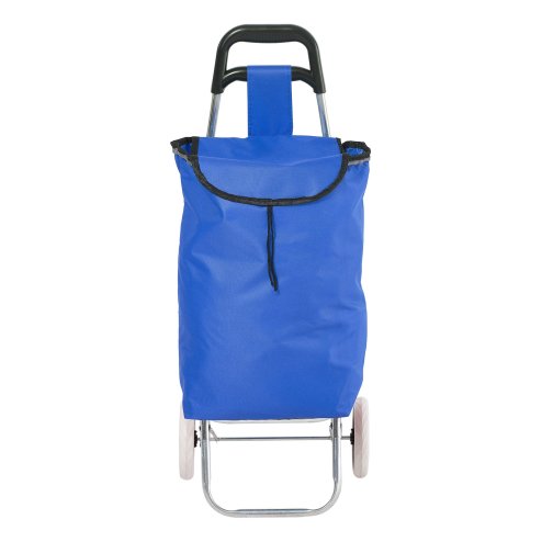 Living and Home Foldable Portable 2-Wheel Shopping Trolley with 20L Oxford Cloth Bag, Lightweight Rolling Utility Cart for Shopping
