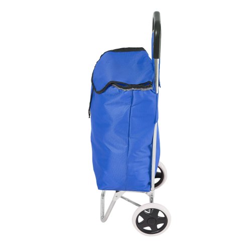 Living and Home Foldable Portable 2-Wheel Shopping Trolley with 20L Oxford Cloth Bag, Lightweight Rolling Utility Cart for Shopping