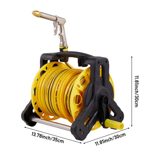 Living and Home 25m Portable Garden Watering Hose Reel Set