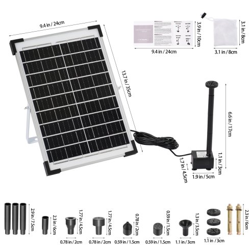 Living and Home 10W Solar Fountain Pump