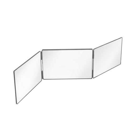 Living and Home 3-way Foldable Makeup Mirror with Telescoping Hooks