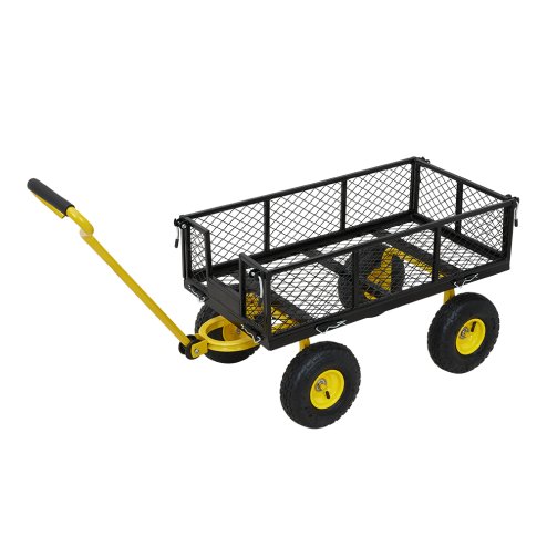 Living and Home Heavy Duty Garden Trolley Cart On Wheels