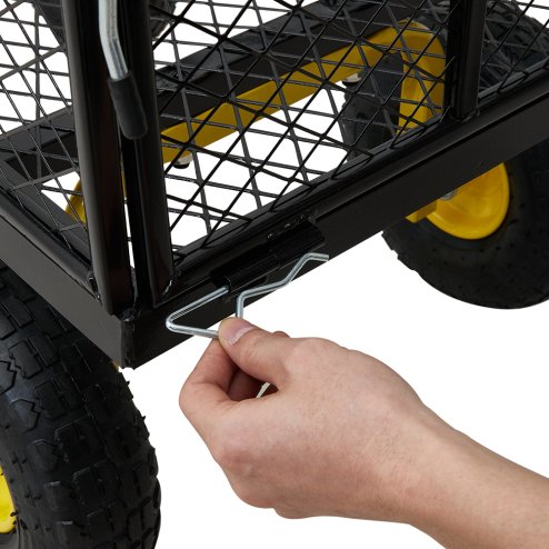 Living and Home Heavy Duty Garden Trolley Cart On Wheels