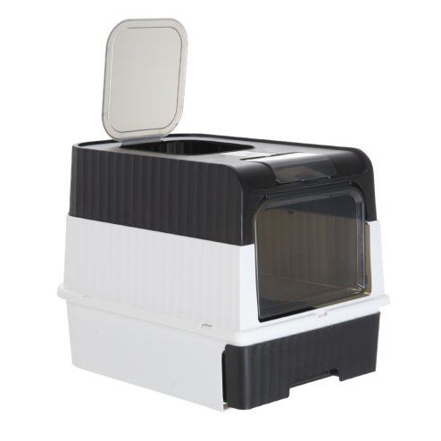 Living and Home Large Enclosed Cat Litter Box with Disinfection Light