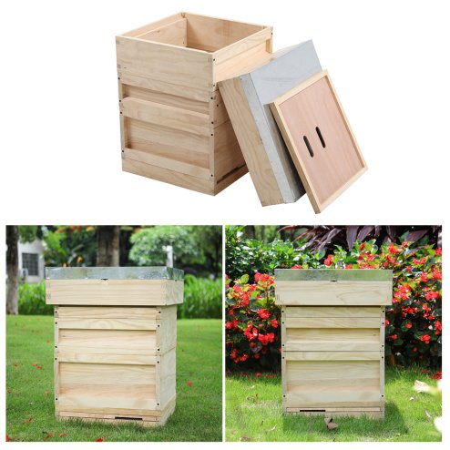 Living and Home Wooden Beehive Starter Kit
