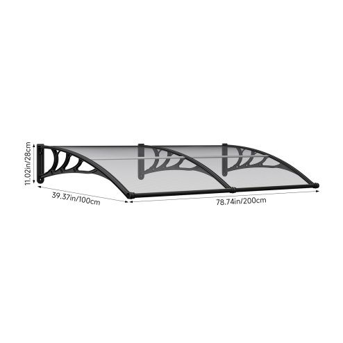 Living and Home Outdoor Door Canopy Window Awning with Drainage Channel