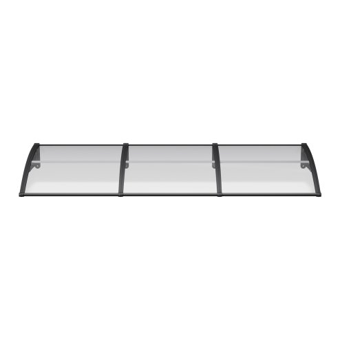 Living and Home Outdoor Door Canopy Window Awning with Drainage Channel, 300cm (W) x 100cm (D) x 28cm (H)
