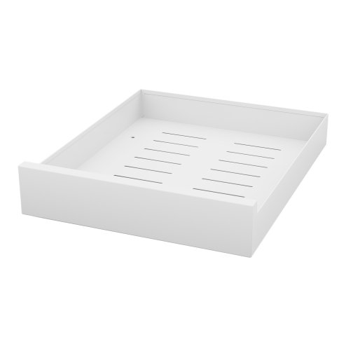 Living and Home White No Drill Pull Out Cabinet Organiser Drawer, 35cm (W) x 43cm (D) x 8cm (H)