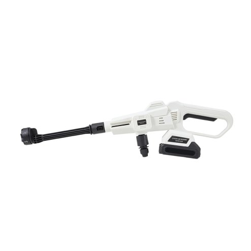 Living and Home 21V Cordless Handheld Pressure Washer Cleaner with 2 Batteries, White+Black